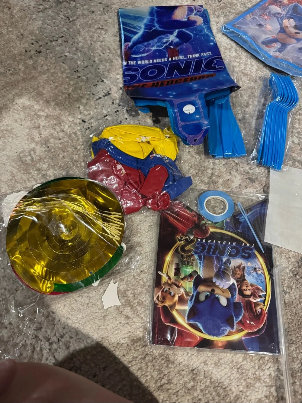 Sonic Themed Party Supplies Set - Blue